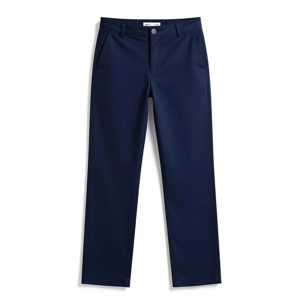 NWT Cat & Jack Boys Navy Flat Front Twill Chino Pants Thanksgiving Holiday Husky